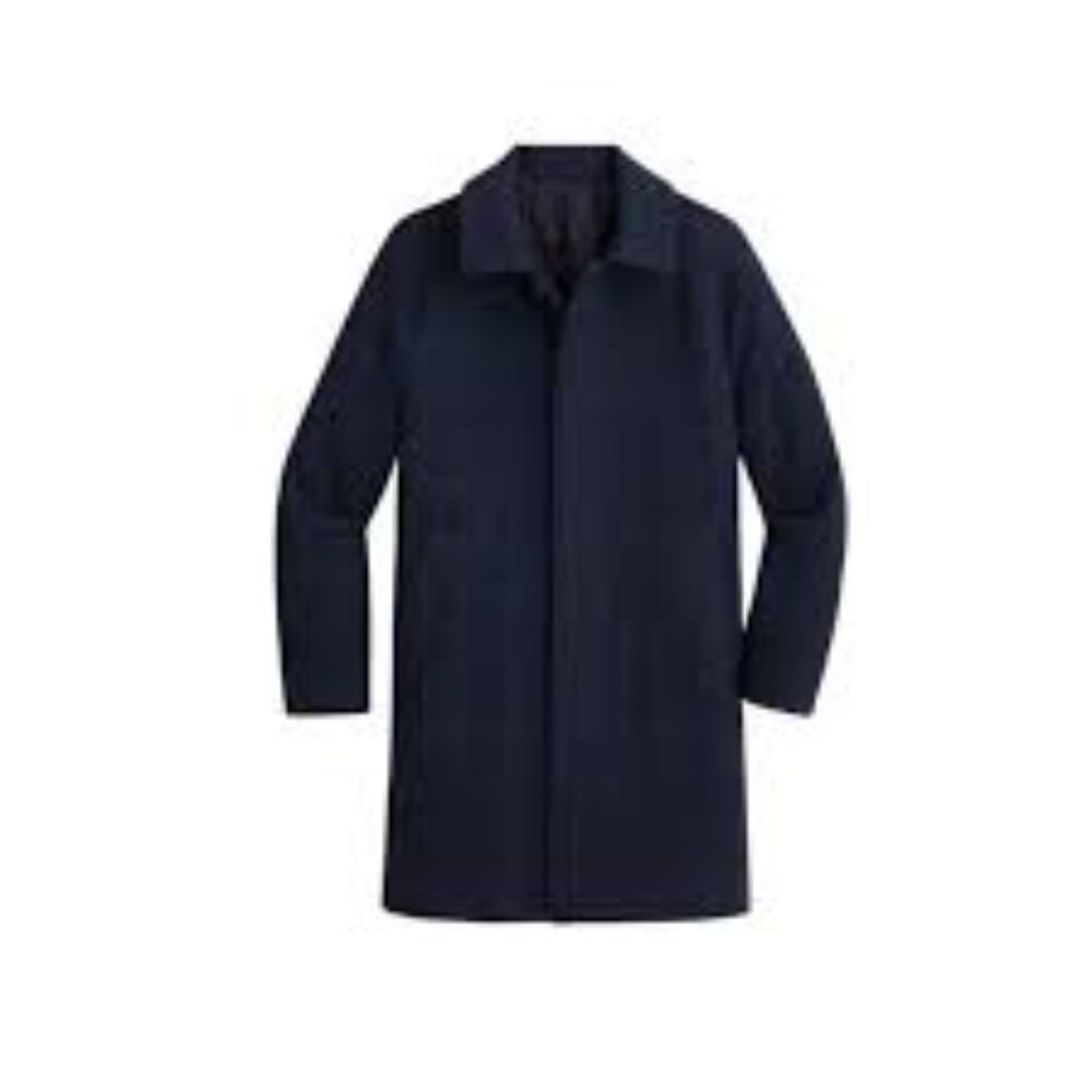 J. Crew Ludlow Raglan Blue Houndstooth Car Coat